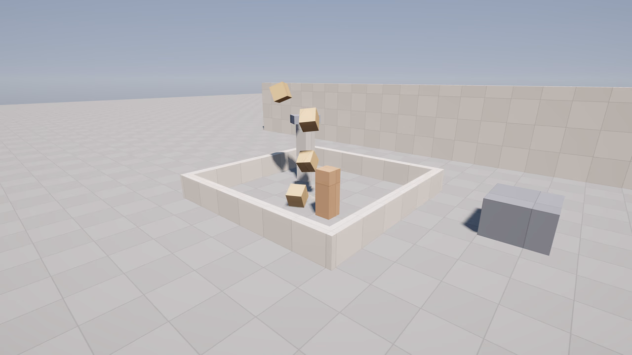 Falling crates