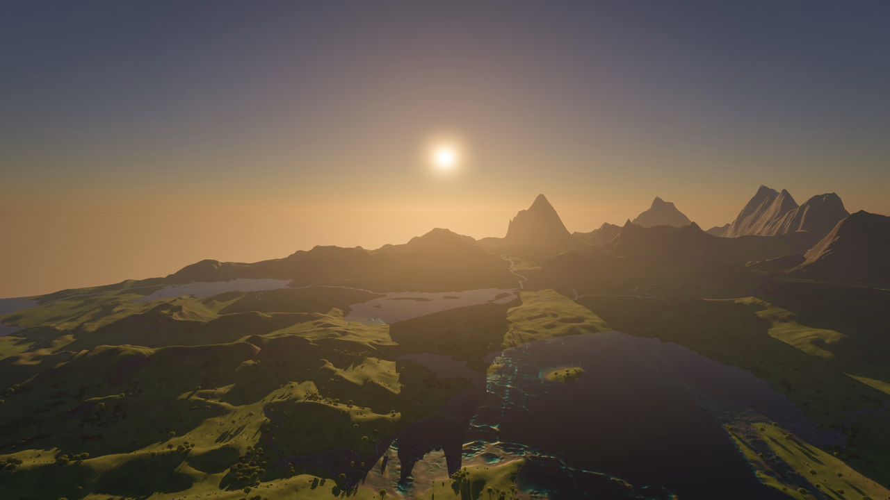 Sunset over the range